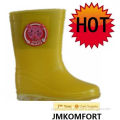 Fashion Yellow Funky PVC Kids Rain Boots (JMC-343K)